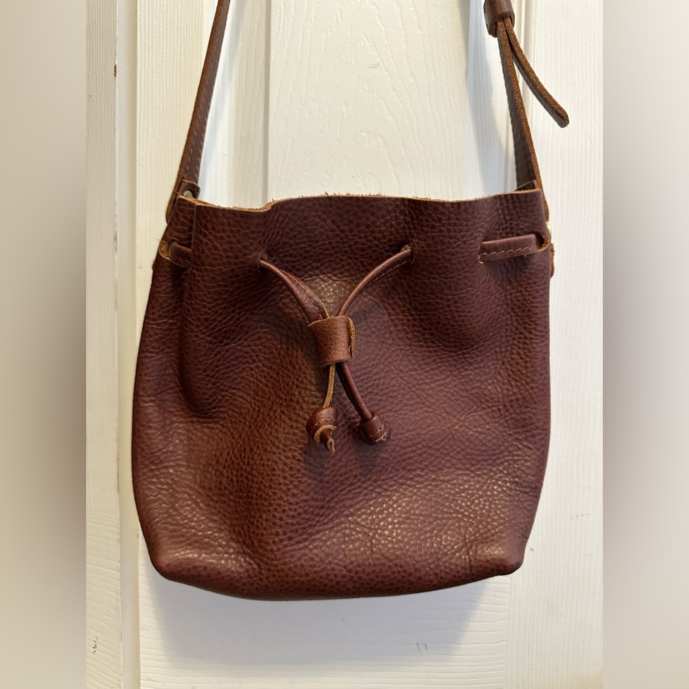 Portland Leather Goods Small Bucket Bag Nutmeg